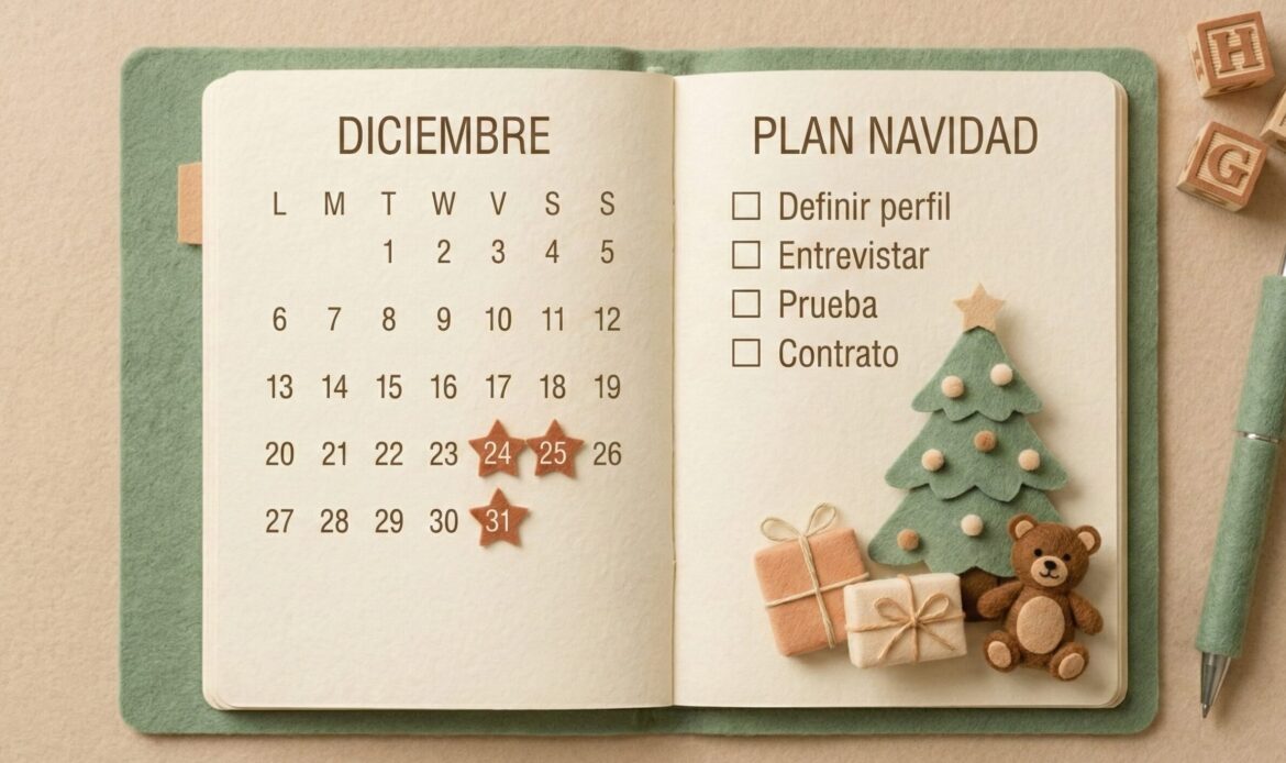 Cómo contratar a tiempo una cuidadora para niños para Navidad