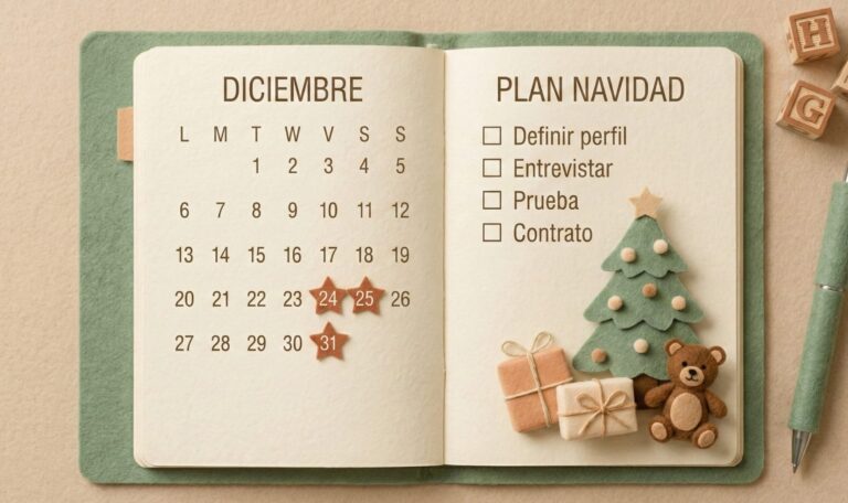 Cómo contratar a tiempo una cuidadora para niños para Navidad
