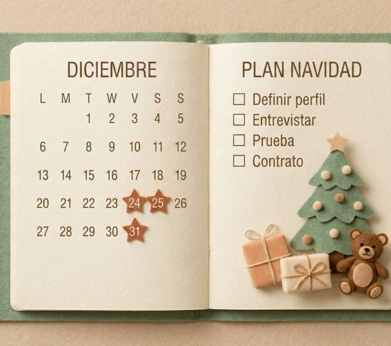 Cómo contratar a tiempo una cuidadora para niños para Navidad