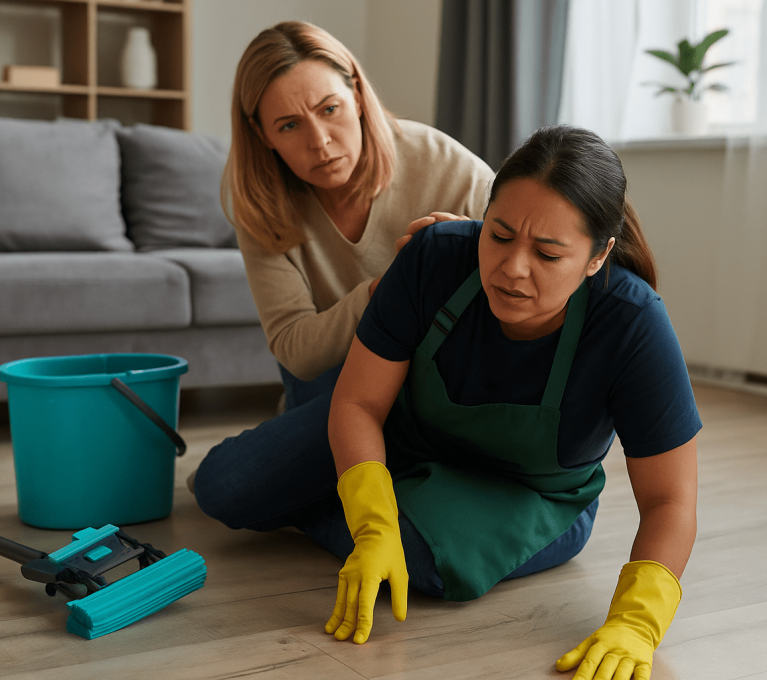 ¿Qué hacer si tu empleada del hogar sufre un accidente laboral en casa? Guía práctica 2025